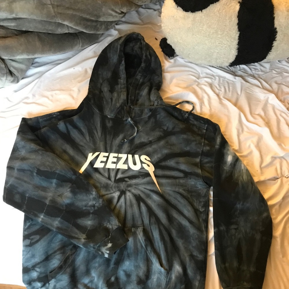 Tie Dye Yeezus Reaper Rose Hoodie - Picture 2 of 6